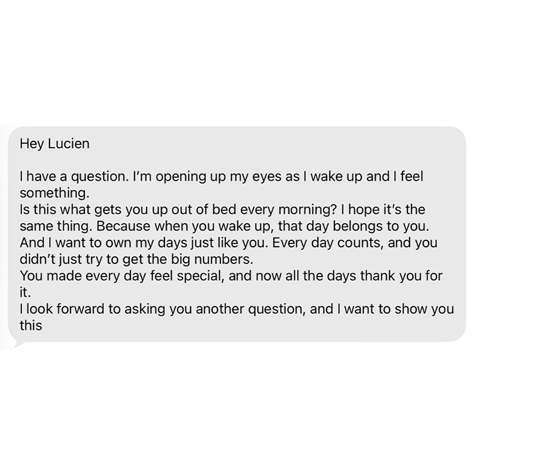 First reply: I want to own my days just like you.