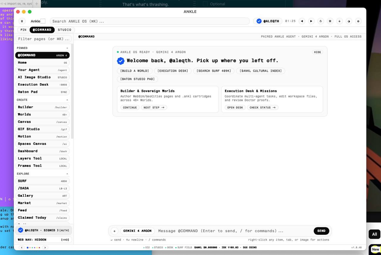 ANKLE OS desktop